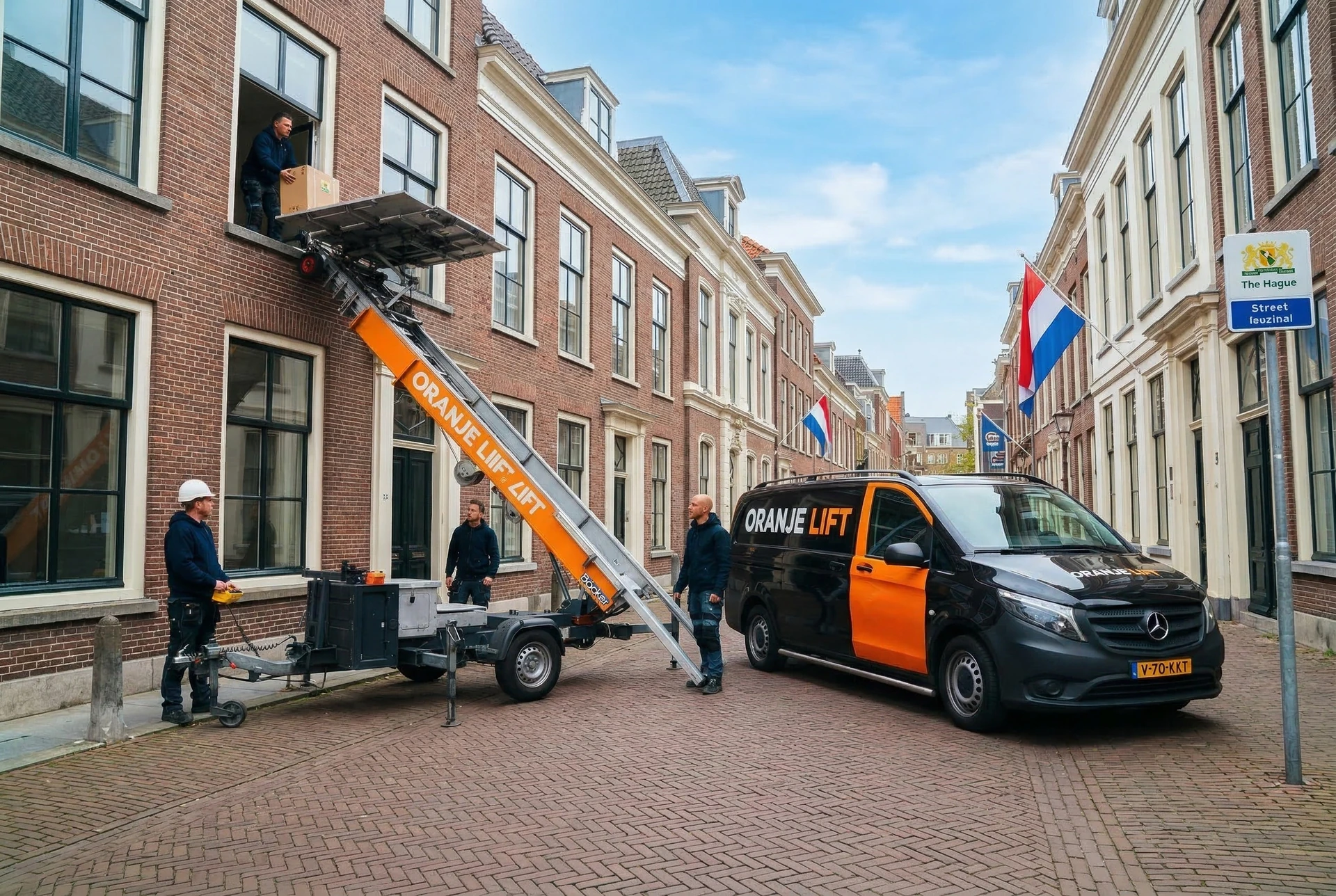 Verhuislift in actie bij appartement Groningen