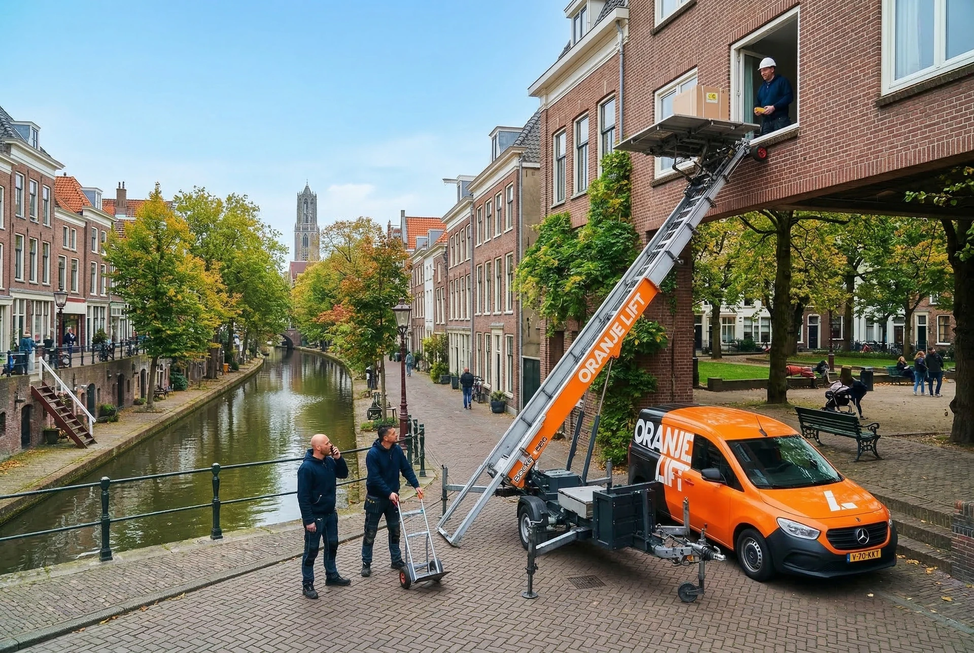 Verhuislift bij woning in Groningen